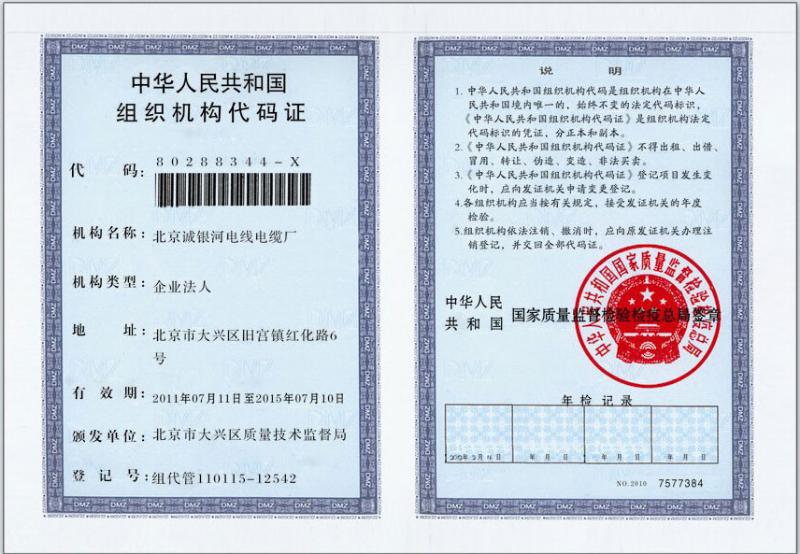 组织机构代码